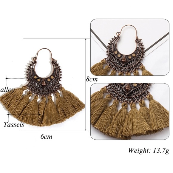 ✶ CHEROKEE Tassel Earrings - Picture 4 of 6